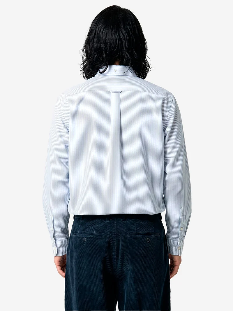 Camicia Button-Down Oxford a righe blu
