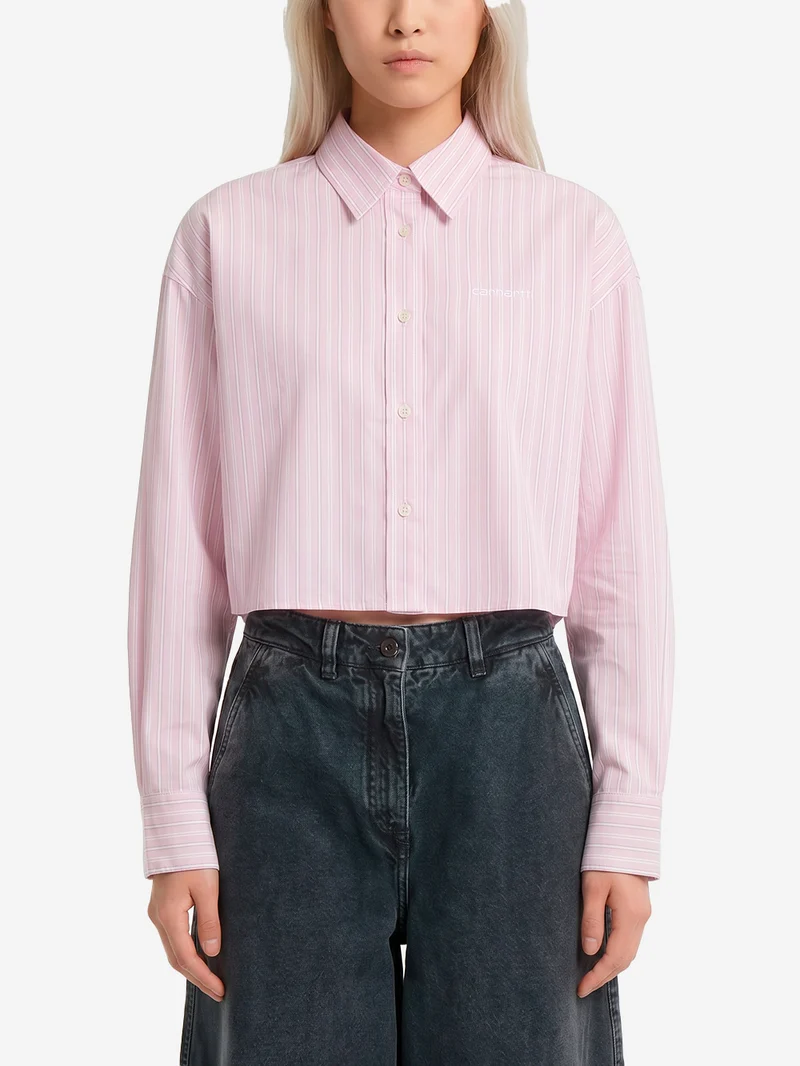 Camicia L/S 'Kanan' a righe rosa