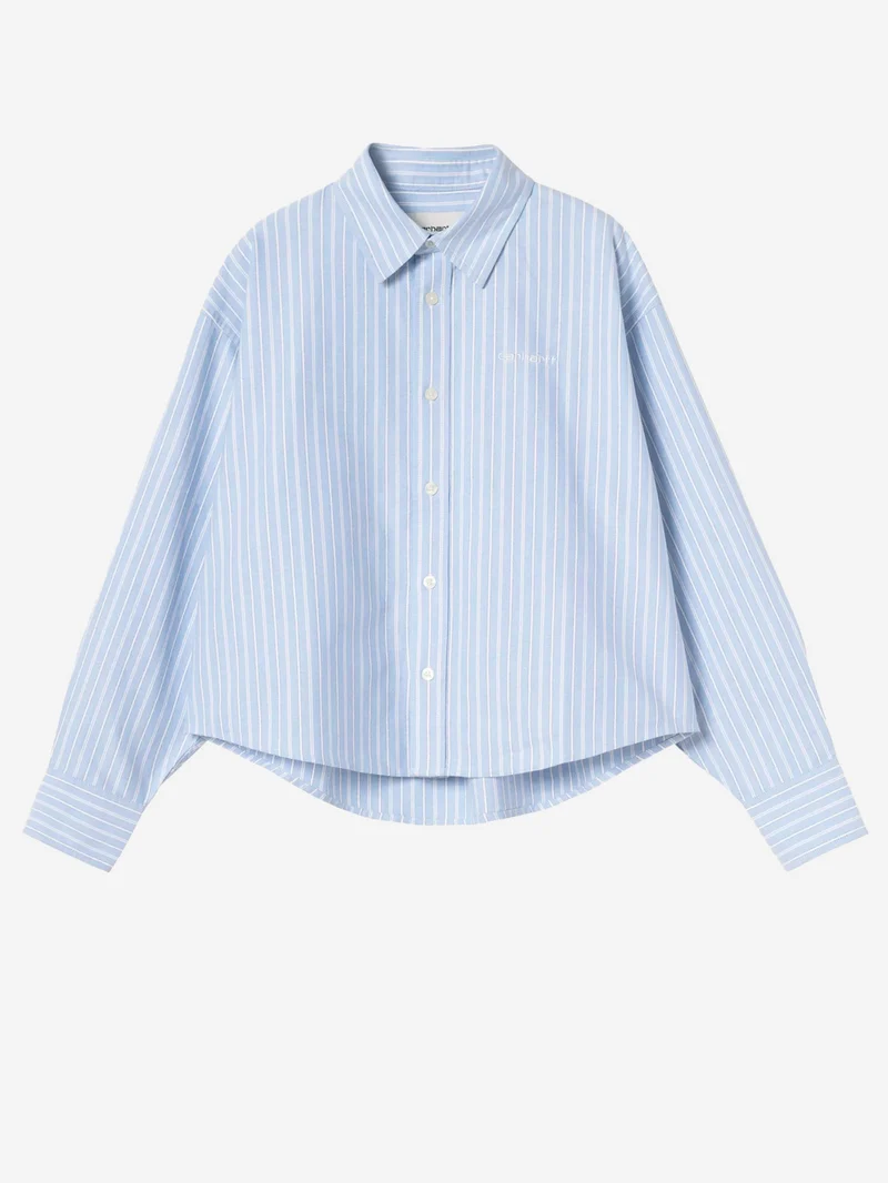 Camicia L/S 'Kanan' a righe blu