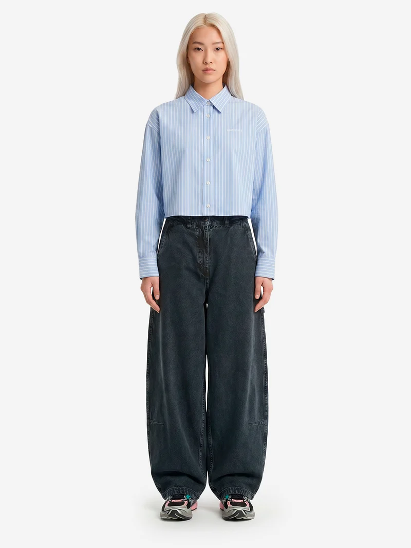 Camicia L/S 'Kanan' a righe blu