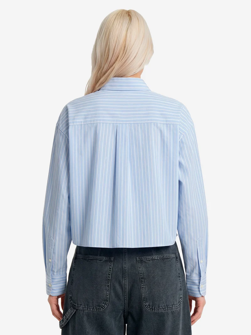 Camicia L/S 'Kanan' a righe blu