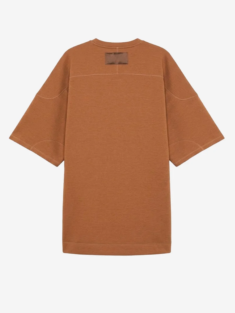 Mini dress in jersey doppio misto viscosa con scollo a V