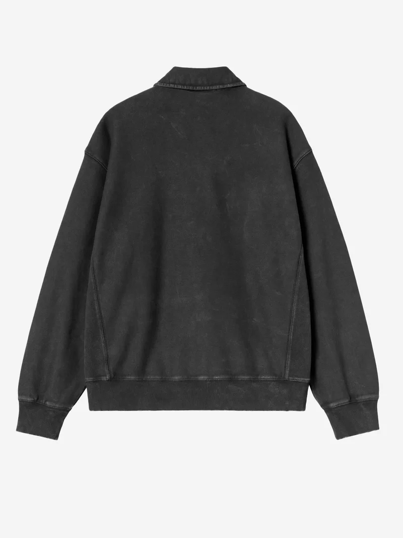 'Lambert' Polo Sweatshirt nero lavato