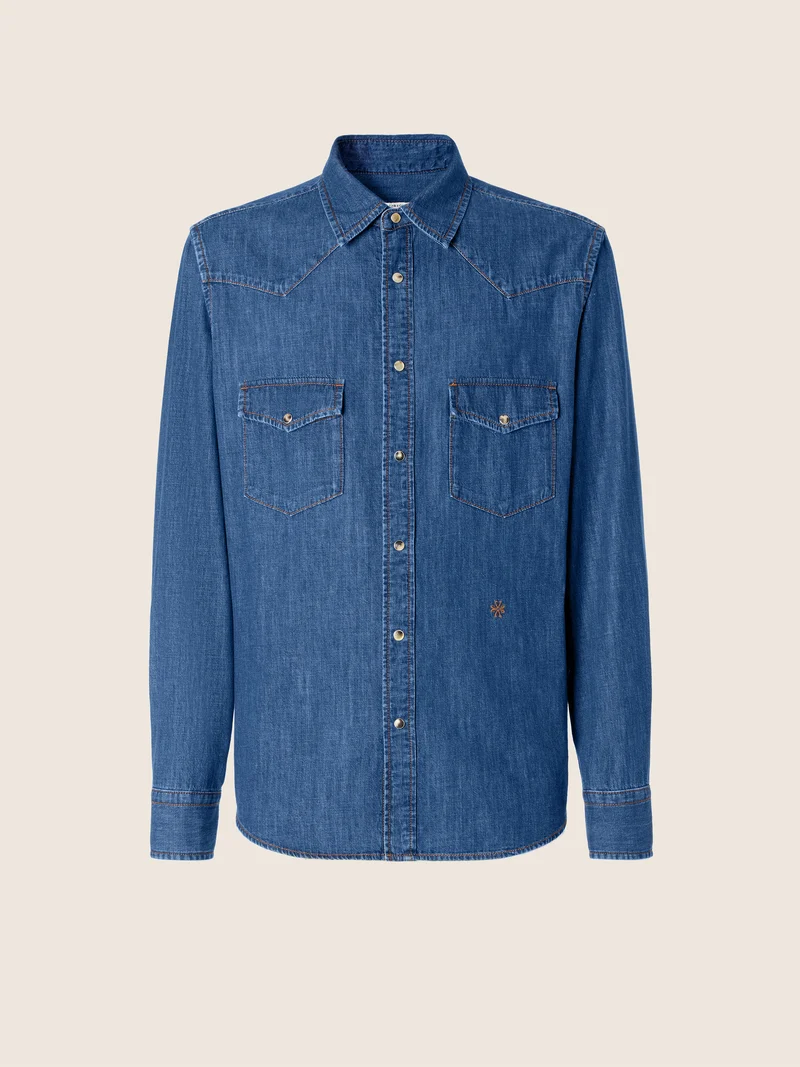 Light Denim Western Shirt