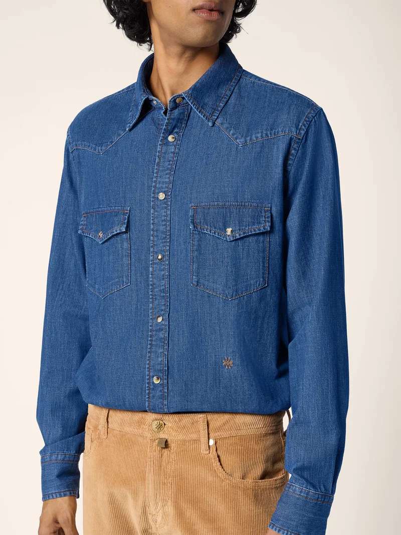 Light Denim Western Shirt
