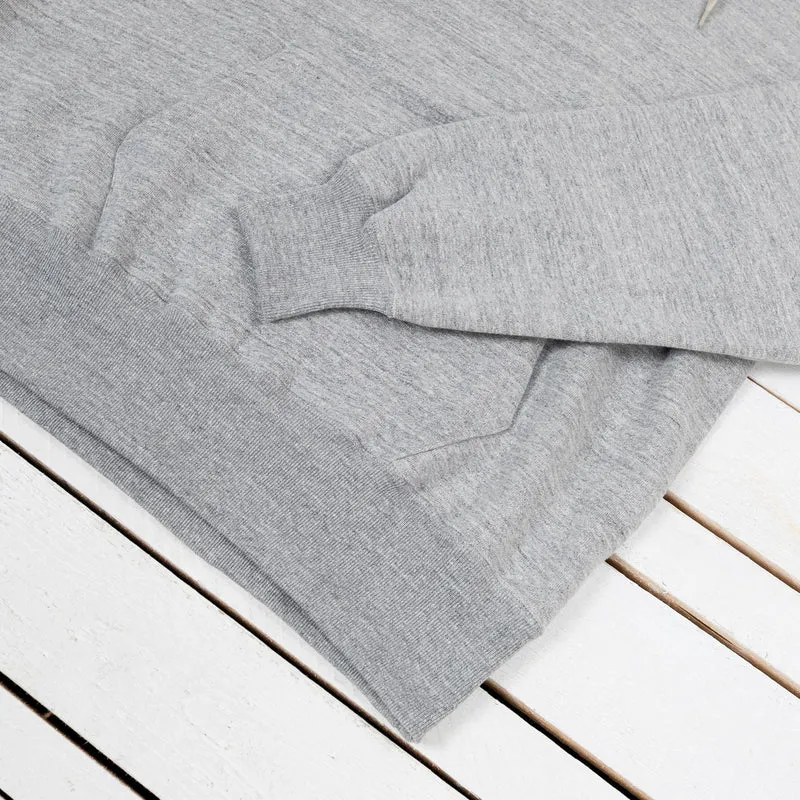 10 oz. Loopwheel Hooded Sweatshirt Grau Meliert