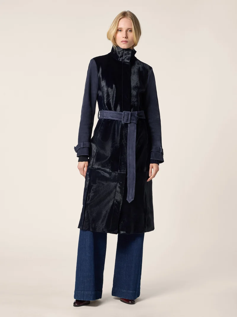 Calf-Hair and Suede Coat