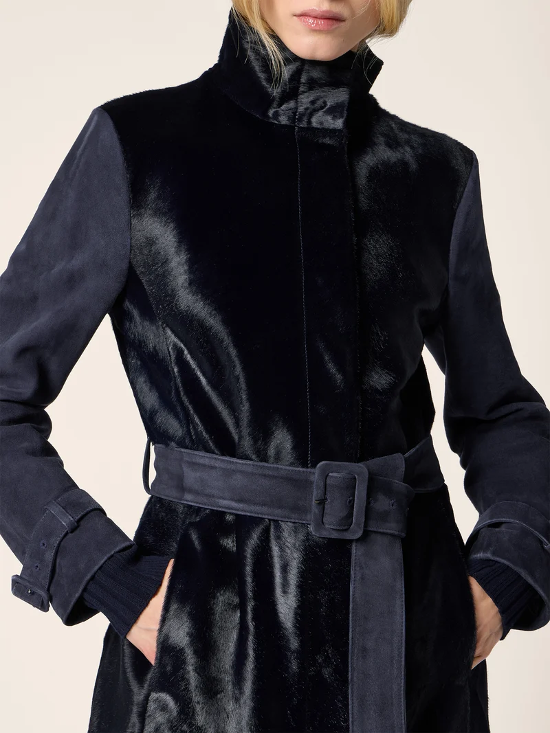 Calf-Hair and Suede Coat