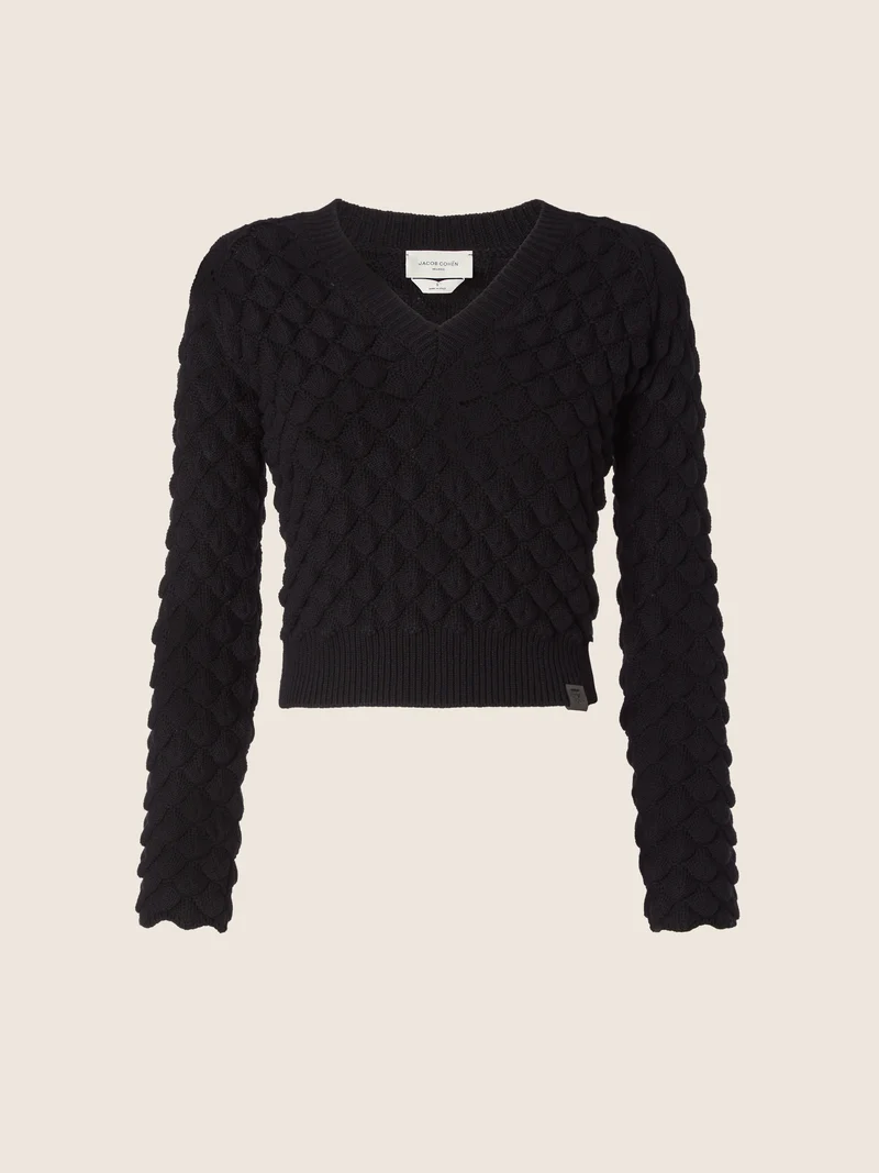 Wool-Viscose-Nylon Blend Sweater