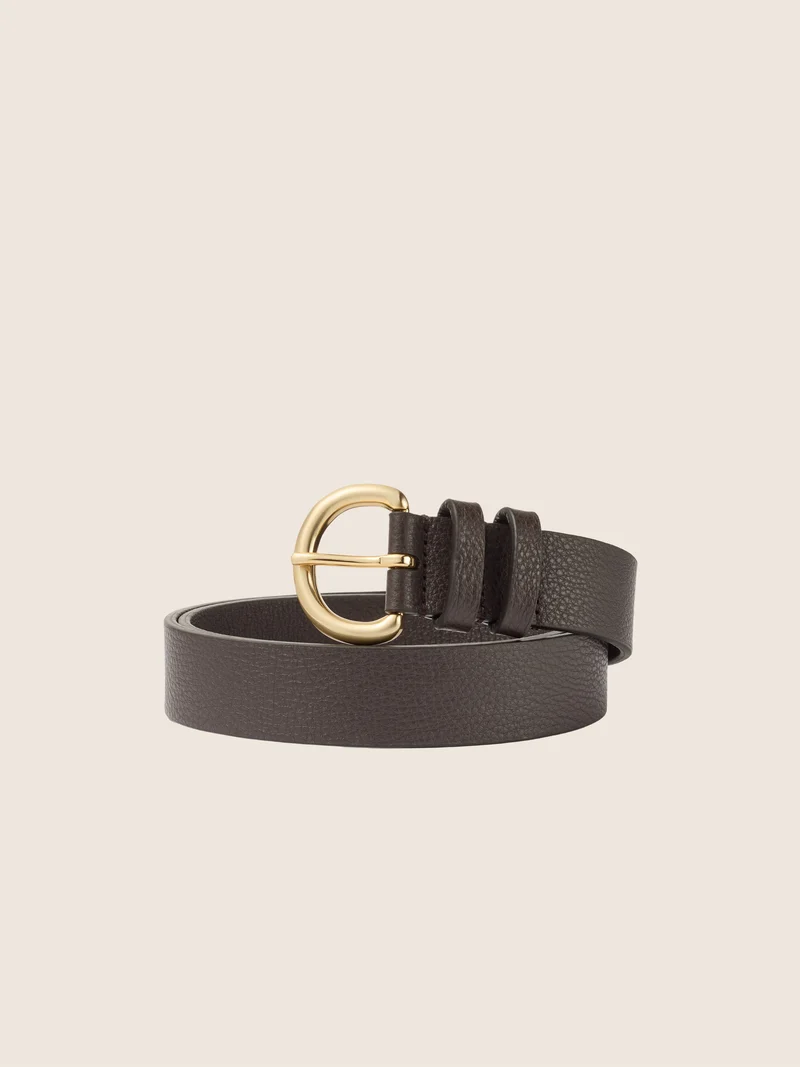 Grained Leather Belt