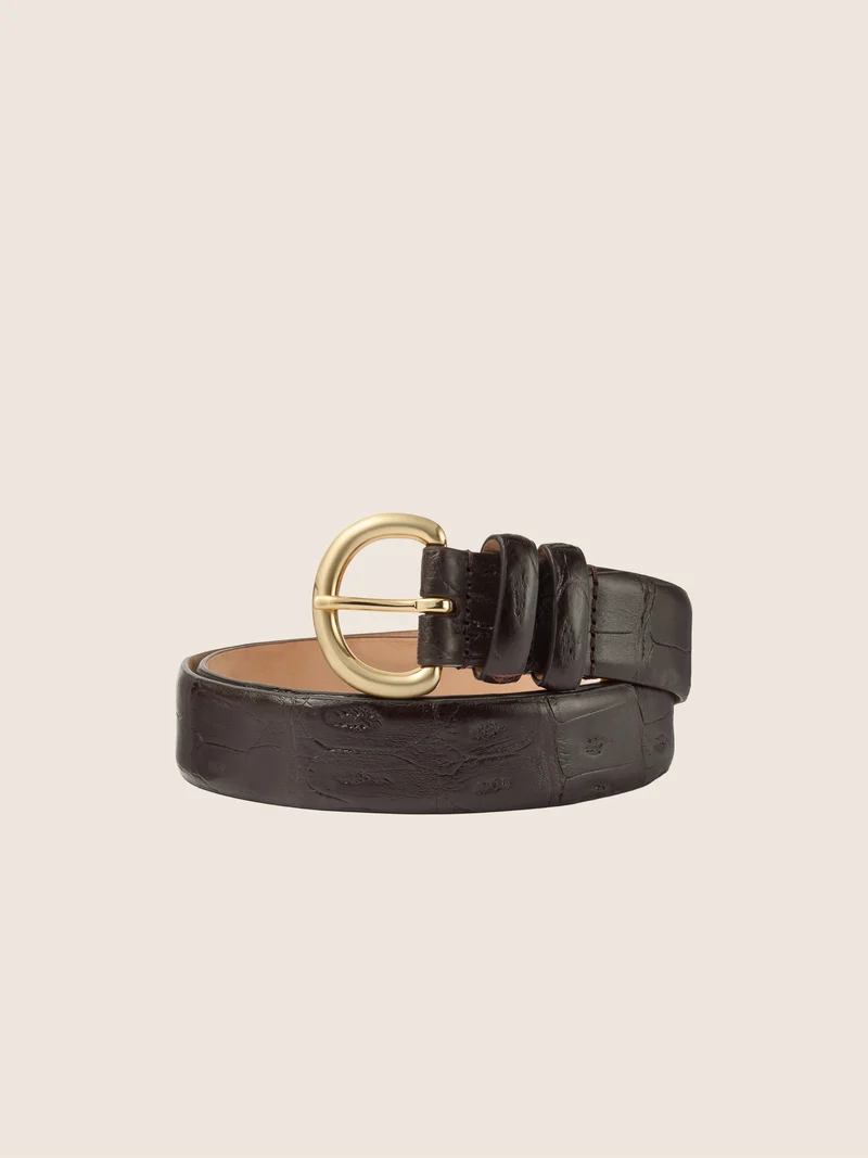 Crocodile Leather Belt
