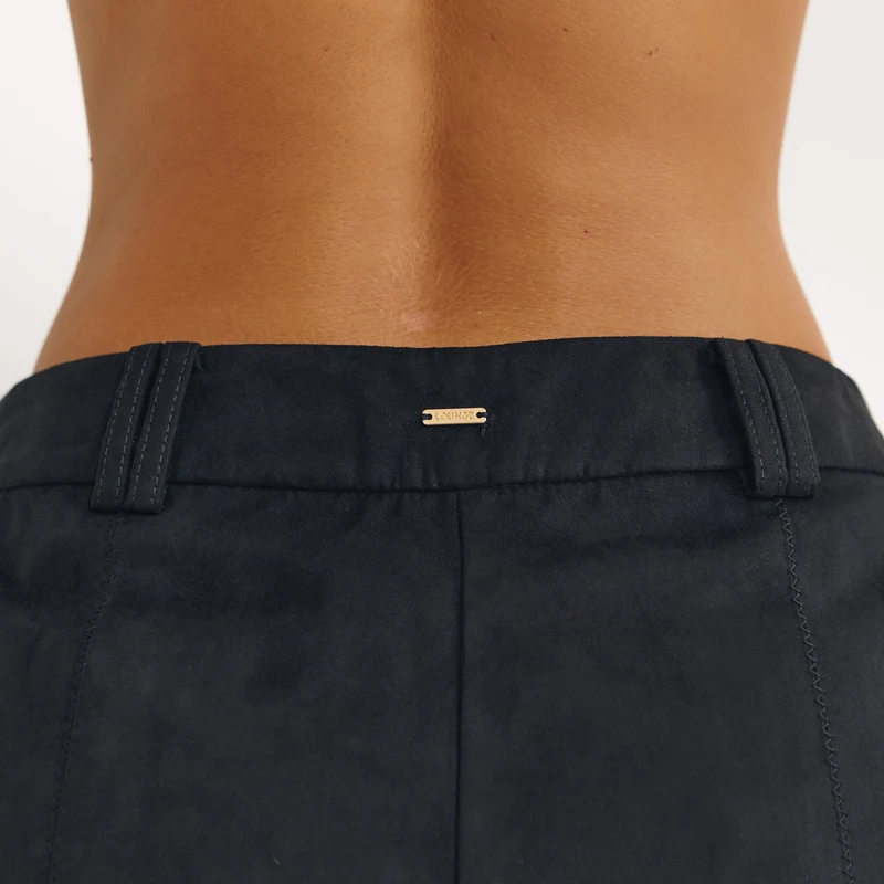 Wildledershorts - Schwarz
