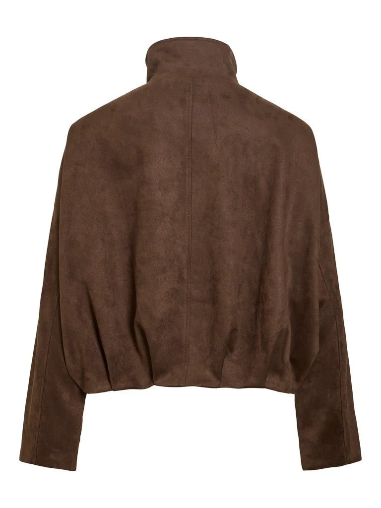 Vila Bomberjacke Langarm Stehkragen Chocolate Brown