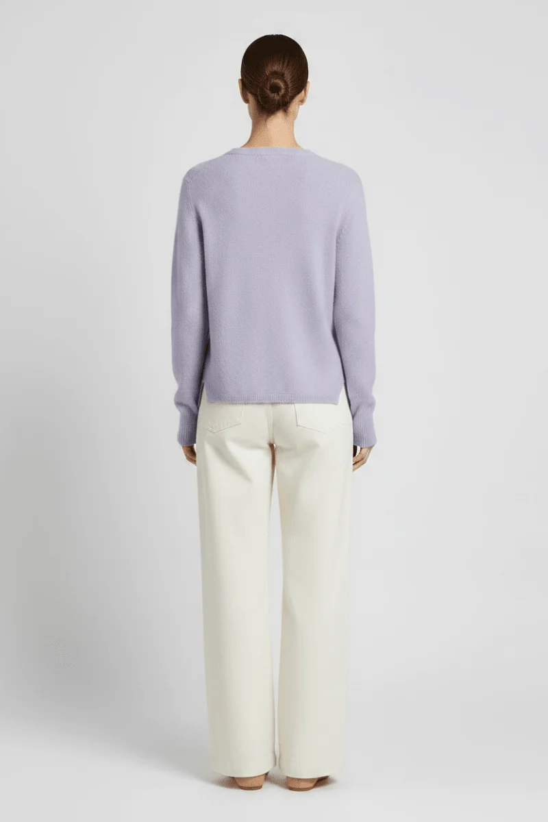 Mos Mosh MMMape Sophia V-Neck Knit in der Farbe Violet Tulip