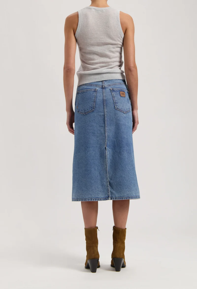 Gwen Mid Skirt - Stone Vintage