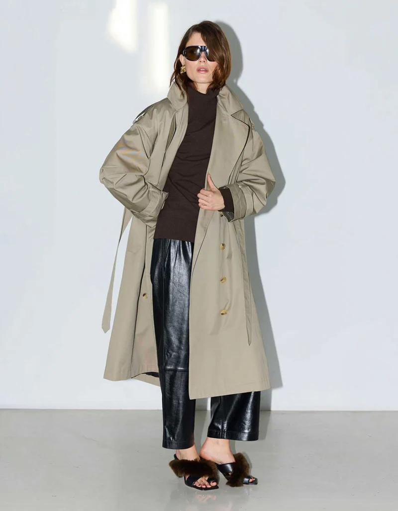 Doppelreihiger Trenchcoat Joely mit Bindegürtel