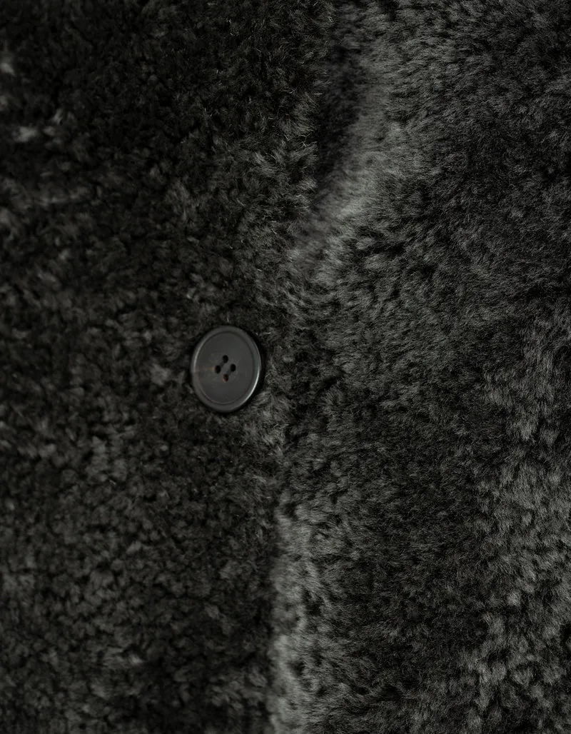 Wende-Leder-Shearling Jacke Isabella