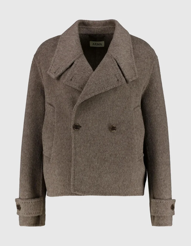 Doppelreihige Woll-Jacke Billie mit Seidenanteil