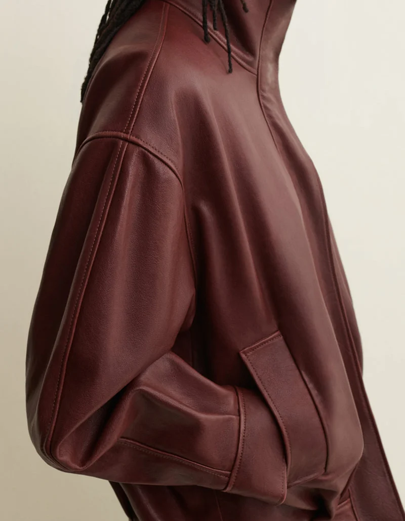 Oversize-Lederjacke Paula