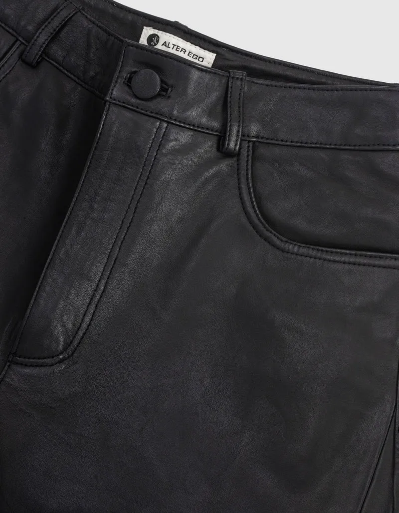 Barrel-Leg Lederhose Fenne