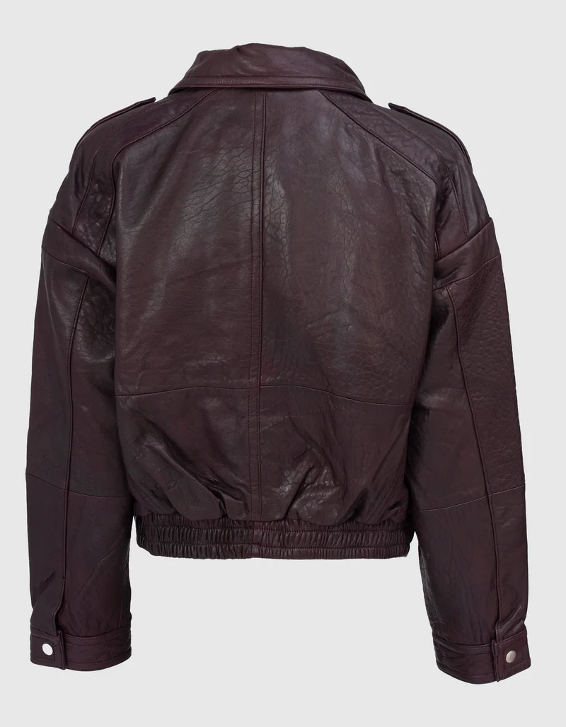 Bomber-Lederjacke Holly im Vintagelook