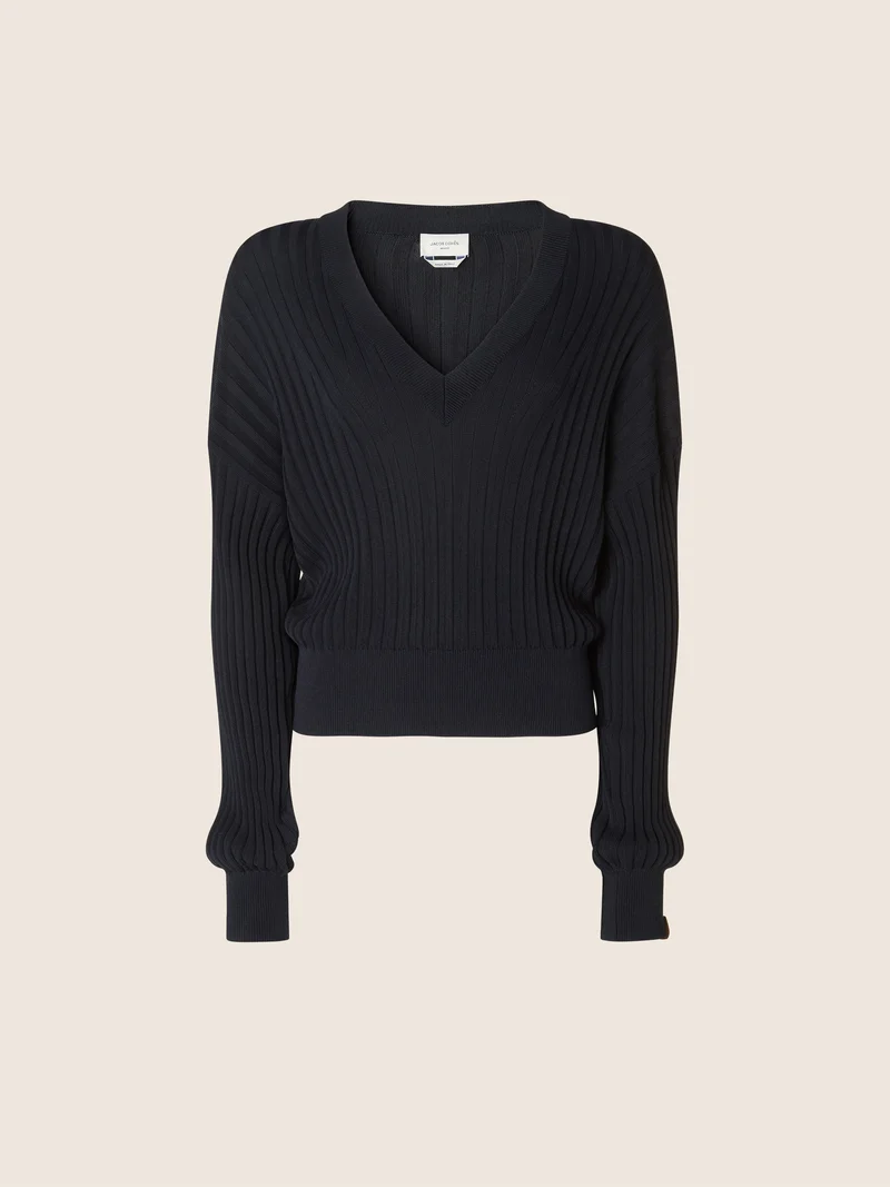 Viscose-Cotton Crêpe Knit Sweater