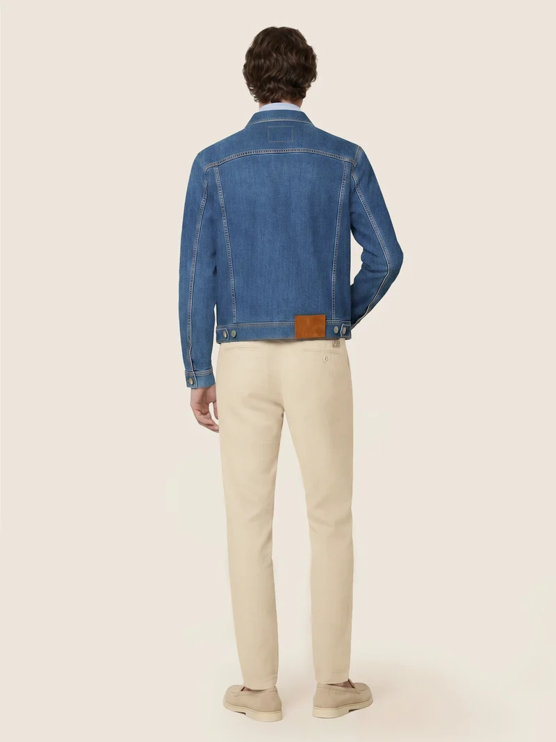 Gray – Pants in Cotton and Linen gabardine