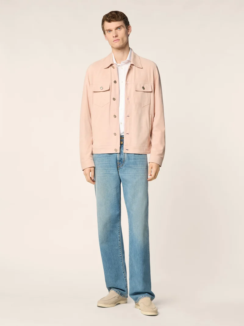 Trucker jacket in suede