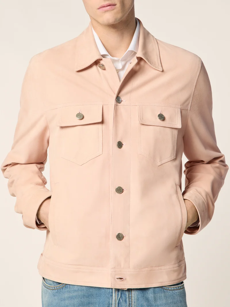 Trucker jacket in suede