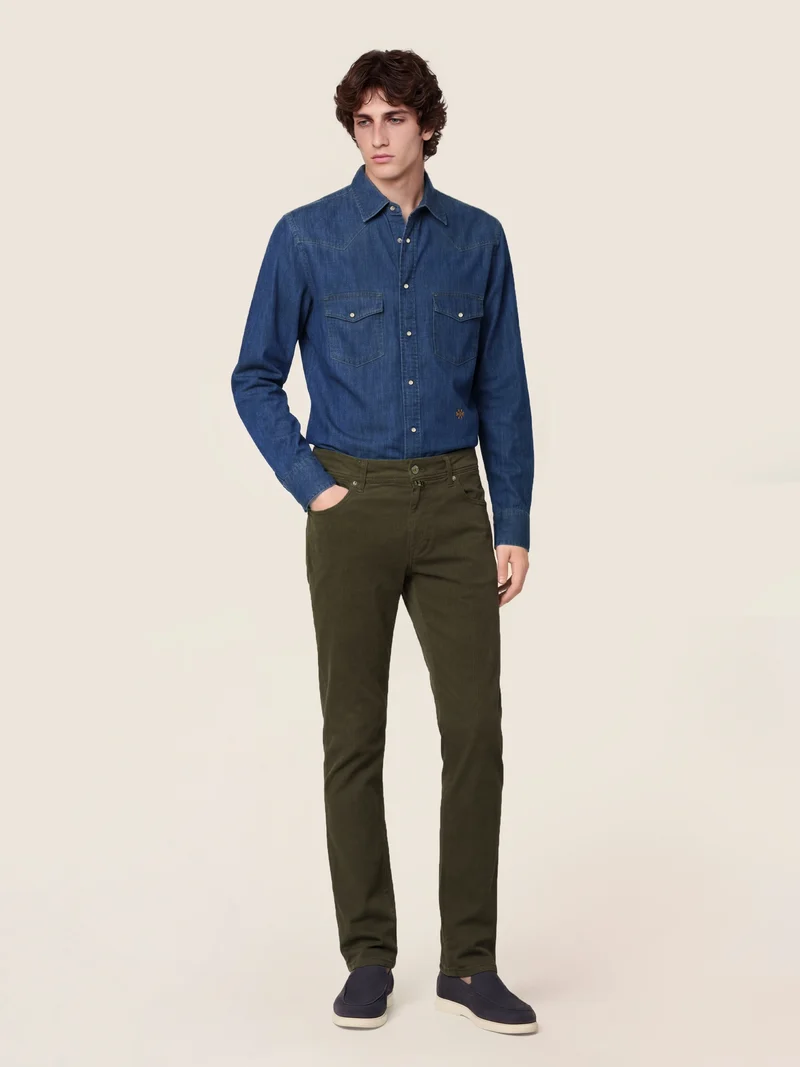Western Shirt in Lightweight Denim