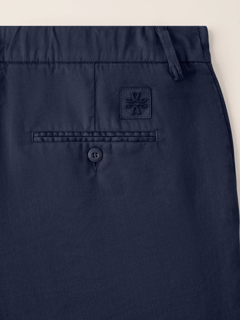 Gray – Pants in Cotton and Linen Stretch Gabardine