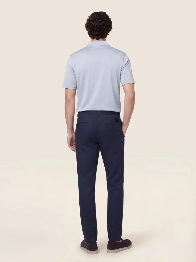Gray – Pants in Cotton and Linen Stretch Gabardine