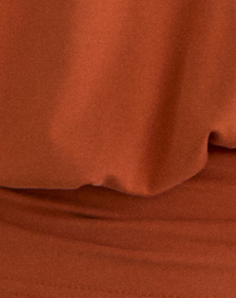 Karise Top aus Cupro in gebranntem Orange