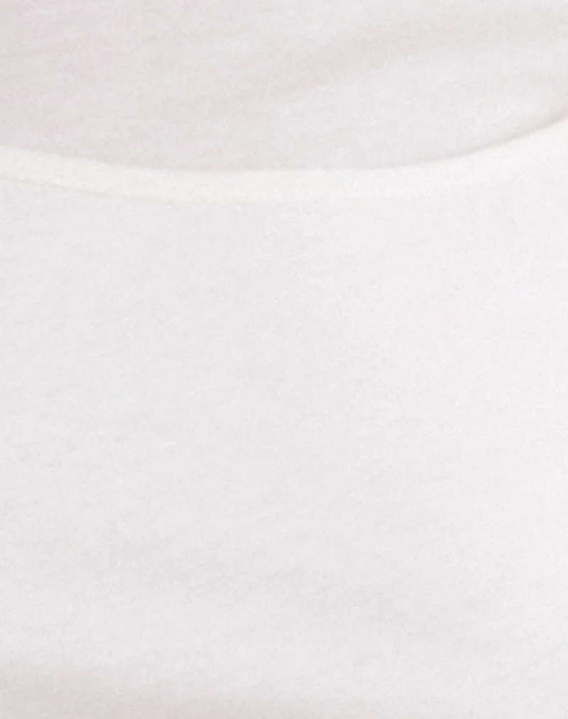 Dolman-T-Shirt aus Tissue-Jersey in Off-White