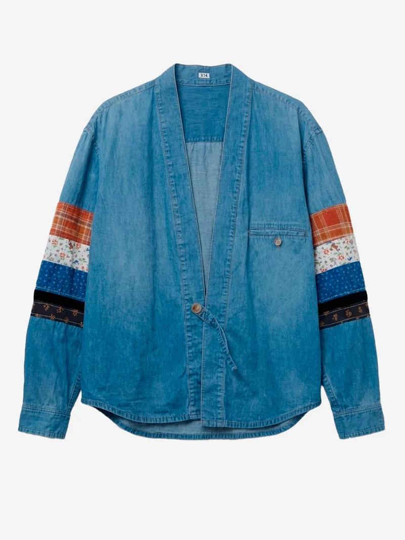 Overshirt 'Noragi' in denim con Patchwork