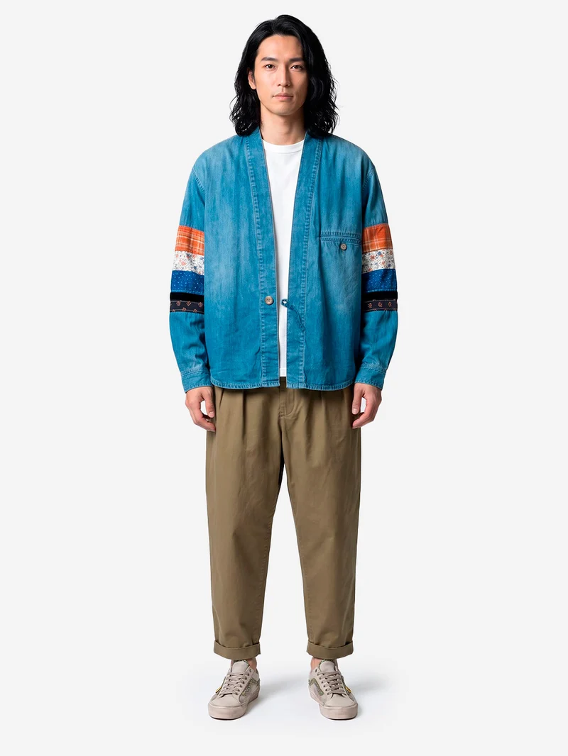 Overshirt 'Noragi' in denim con Patchwork