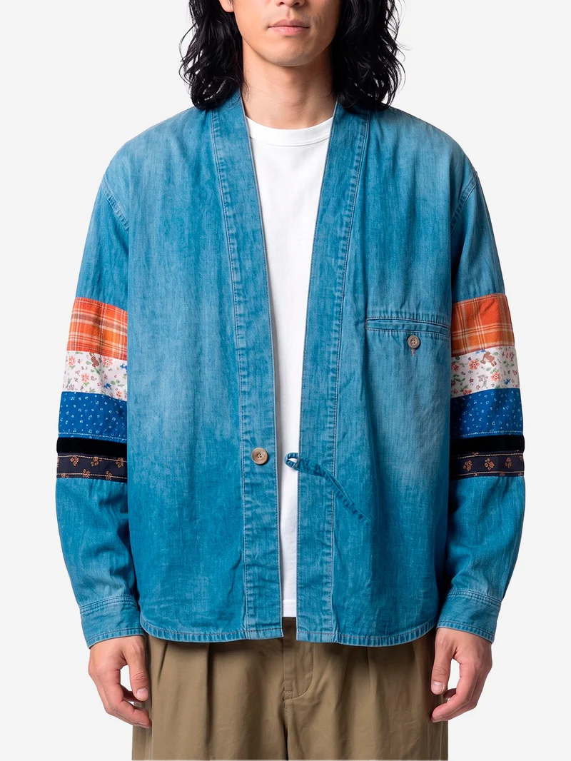 Overshirt 'Noragi' in denim con Patchwork