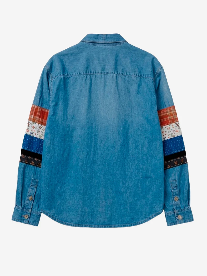 Overshirt 'Noragi' in denim con Patchwork
