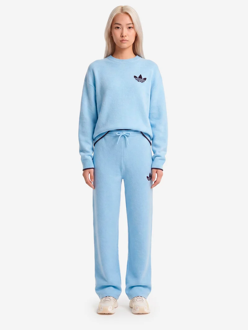 Maglione girocollo azzurro ESS Knit Tipping