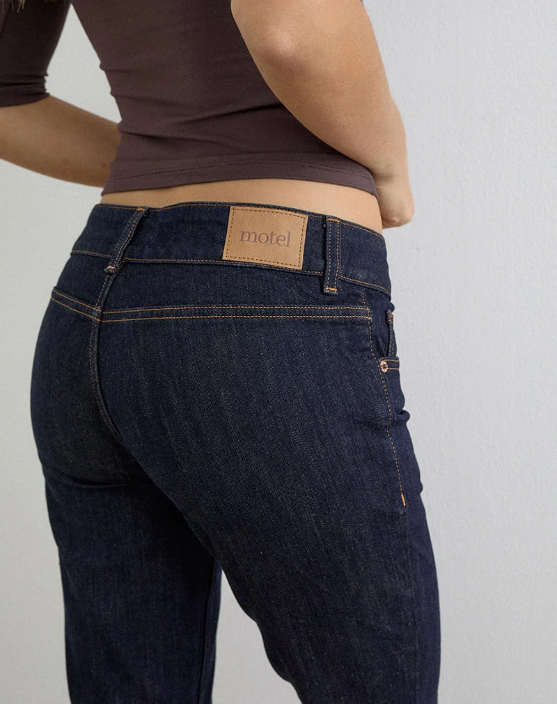 Capri-Jeans aus Denim in Indigo