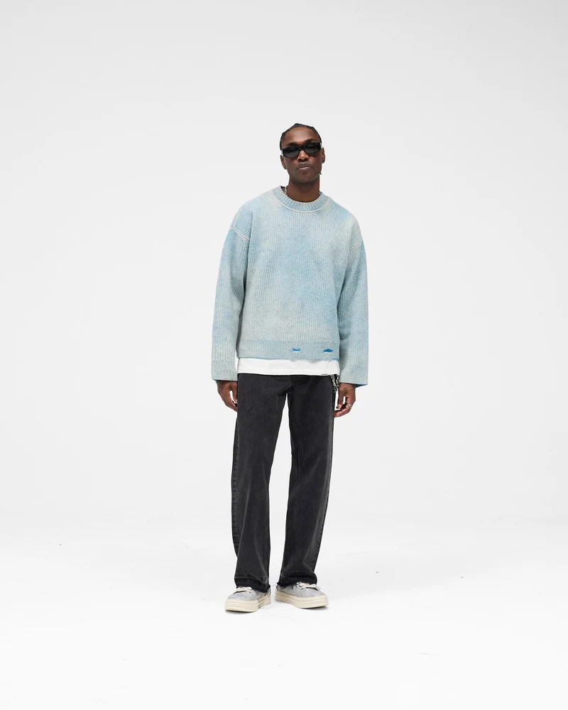 Reversible Fade Out Sweater - Cloud