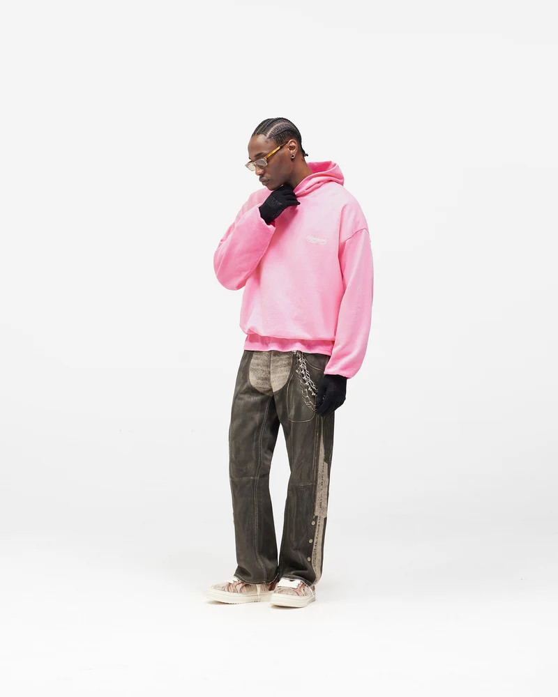 Dual Layer Script Hoodie - Candy