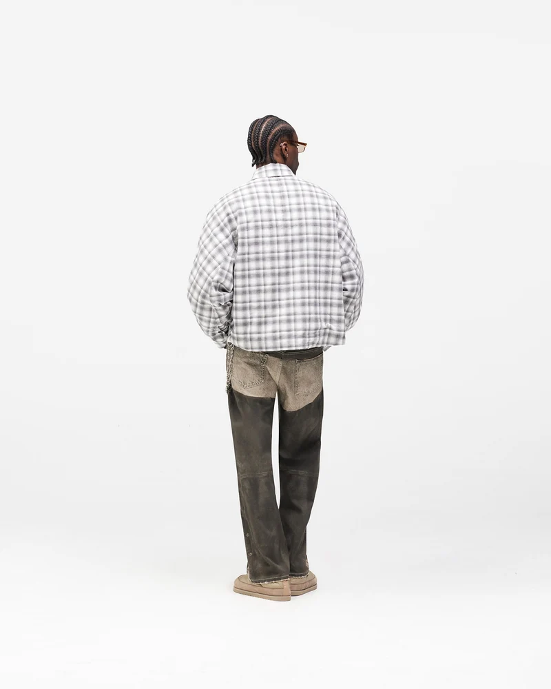 Arch Flannel Shirt - Flat White Jet Black