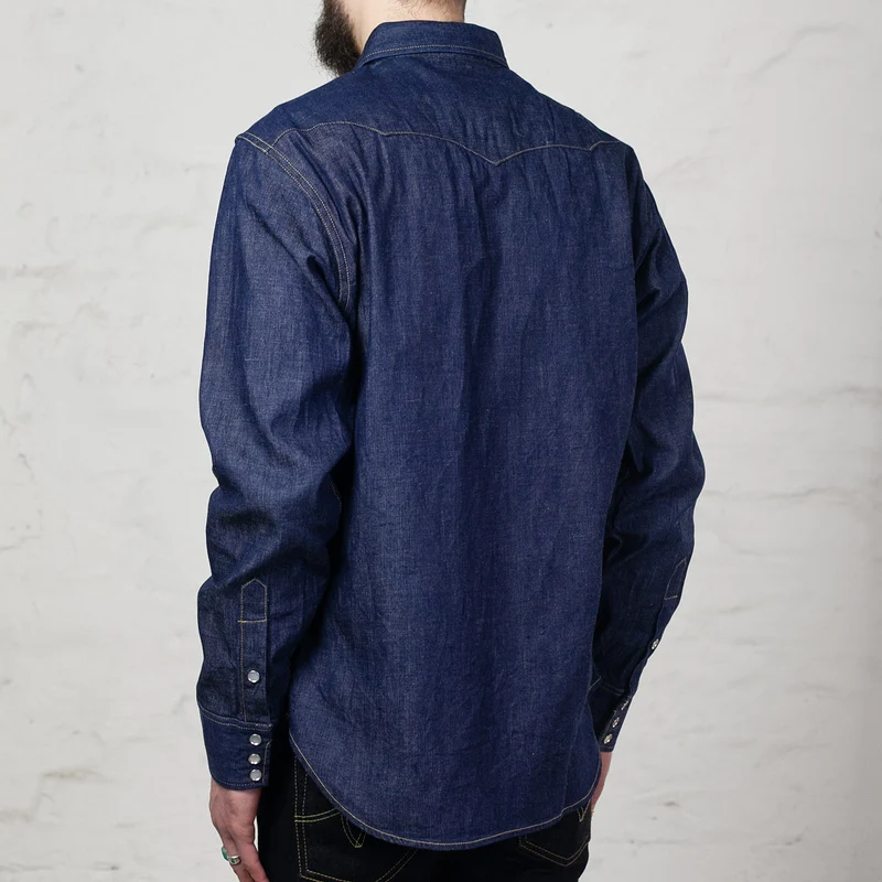 Blue Denim Western Shirt Indigo