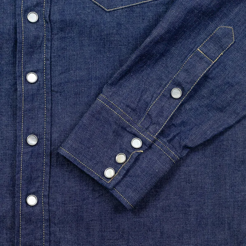Blue Denim Western Shirt Indigo