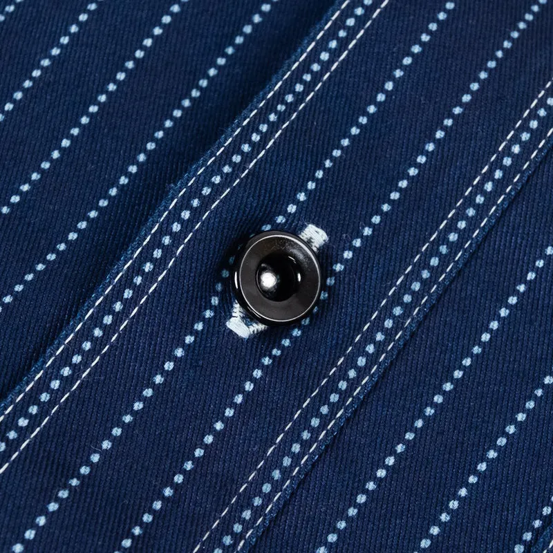 8,5 oz. Wabash Stripe Work Shirt Indigo