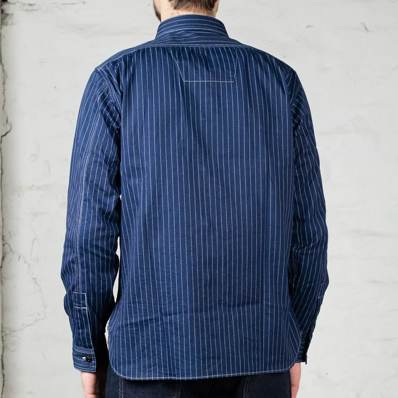 8,5 oz. Wabash Stripe Work Shirt Indigo