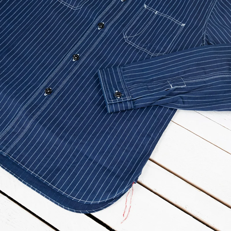 8,5 oz. Wabash Stripe Work Shirt Indigo