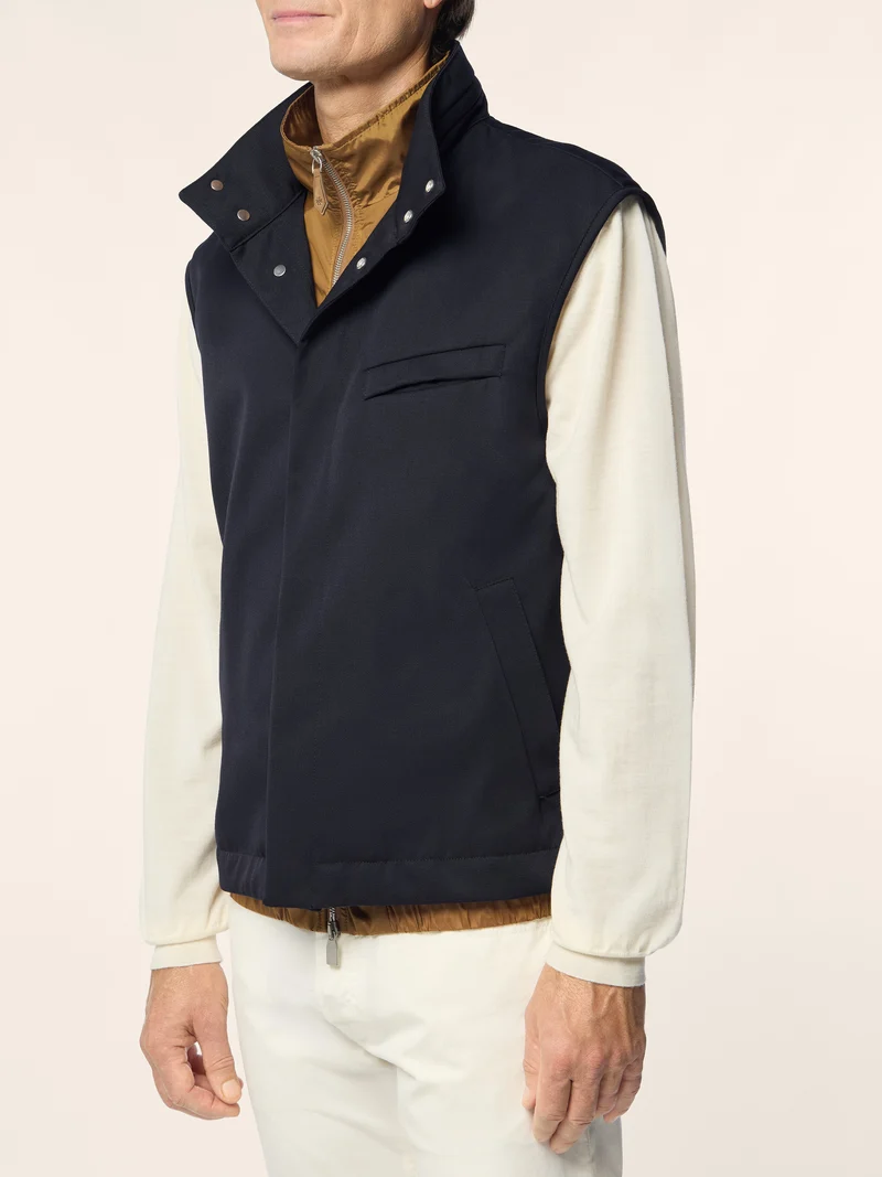 Wool Gabardine Vest