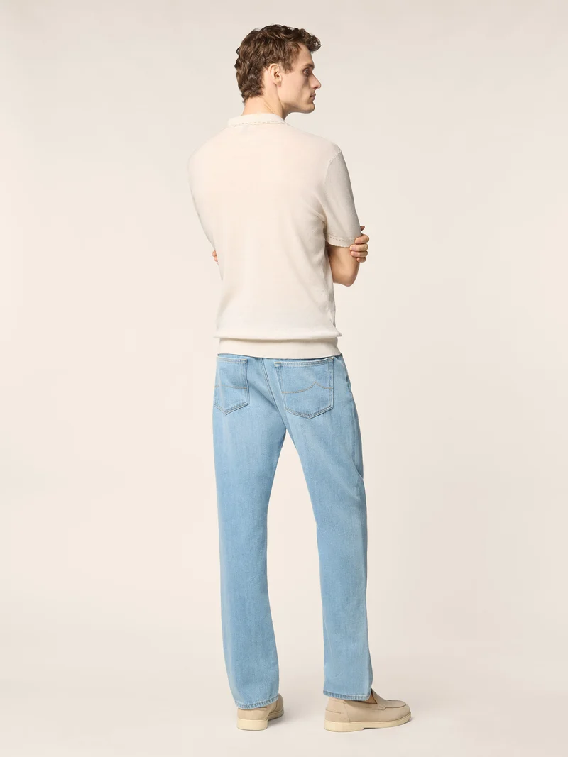 Polo Shirt in Brushed Cotton